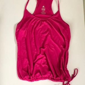 ADORABLE pink work out tank with cute tie! 😍Small